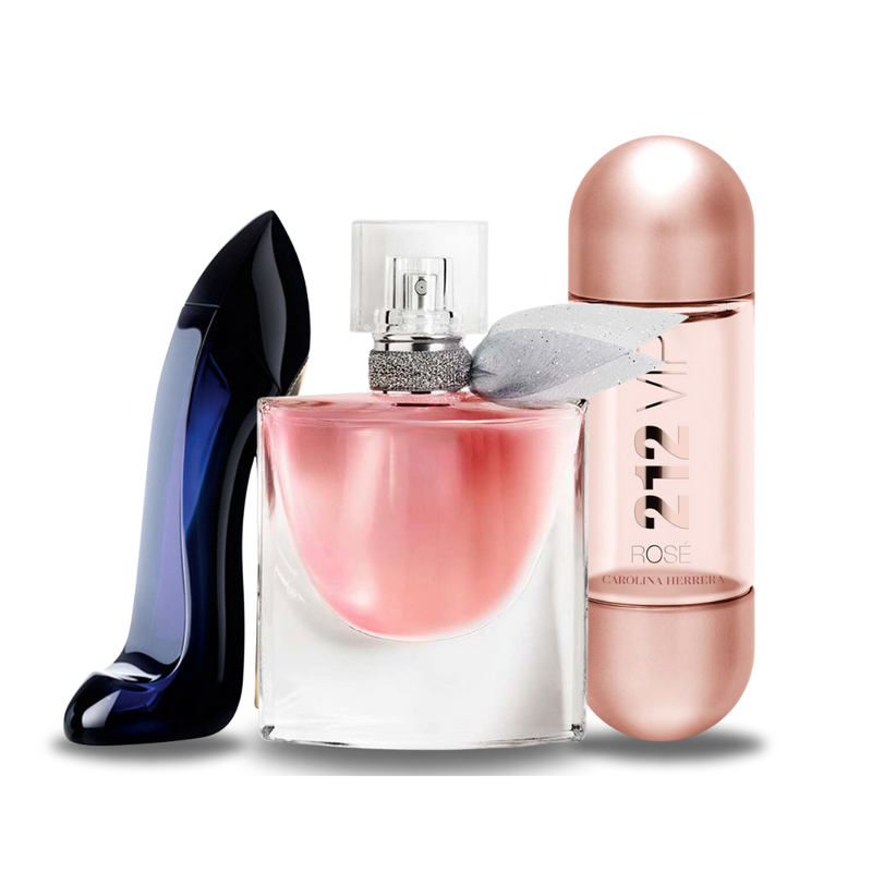 Zestaw 3 Perfum | Good Girl · La Vie Est Belle · 212 VIP Rosé